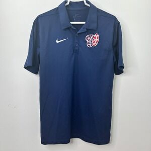 Nike Polo Shirt Medium Men Washington Nationals Dri-FIT MLB Short Sleeve